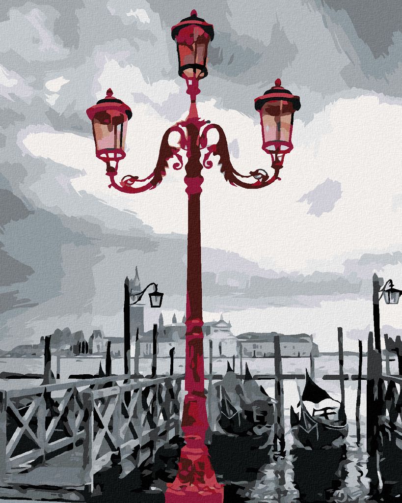 Zuty - Malen nach Zahlen - LAMPE IN VENEDIG, 40x50 cm, mit Keilrahmen (bereits gespannt)