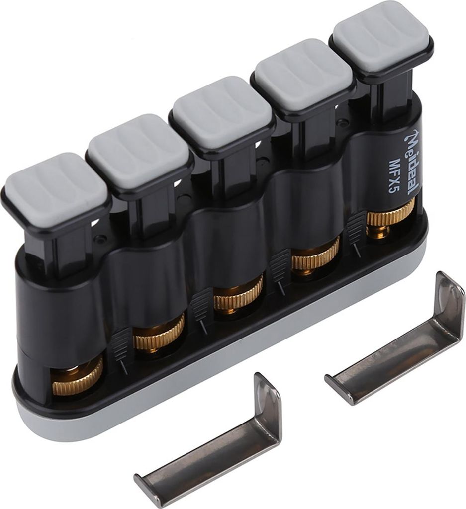 Variable Hand Finger Stärke Spannung Exerciser Grip Trainer für Klavier Gitarre (grau)