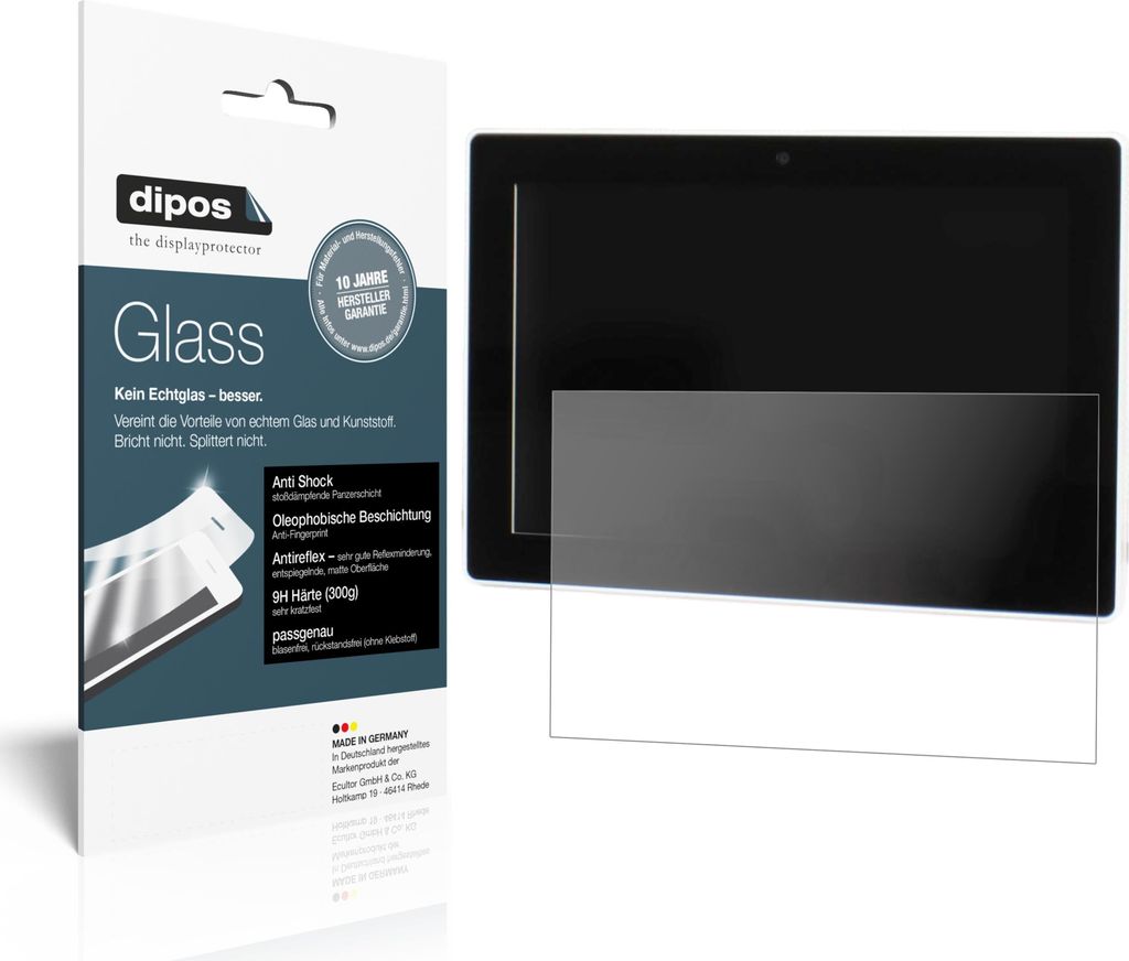 1x Schutzfolie für 3.48 Zoll 71 x 51 mm matt - Anti-Shock 9H Folie dipos Glass Kunststoffglas