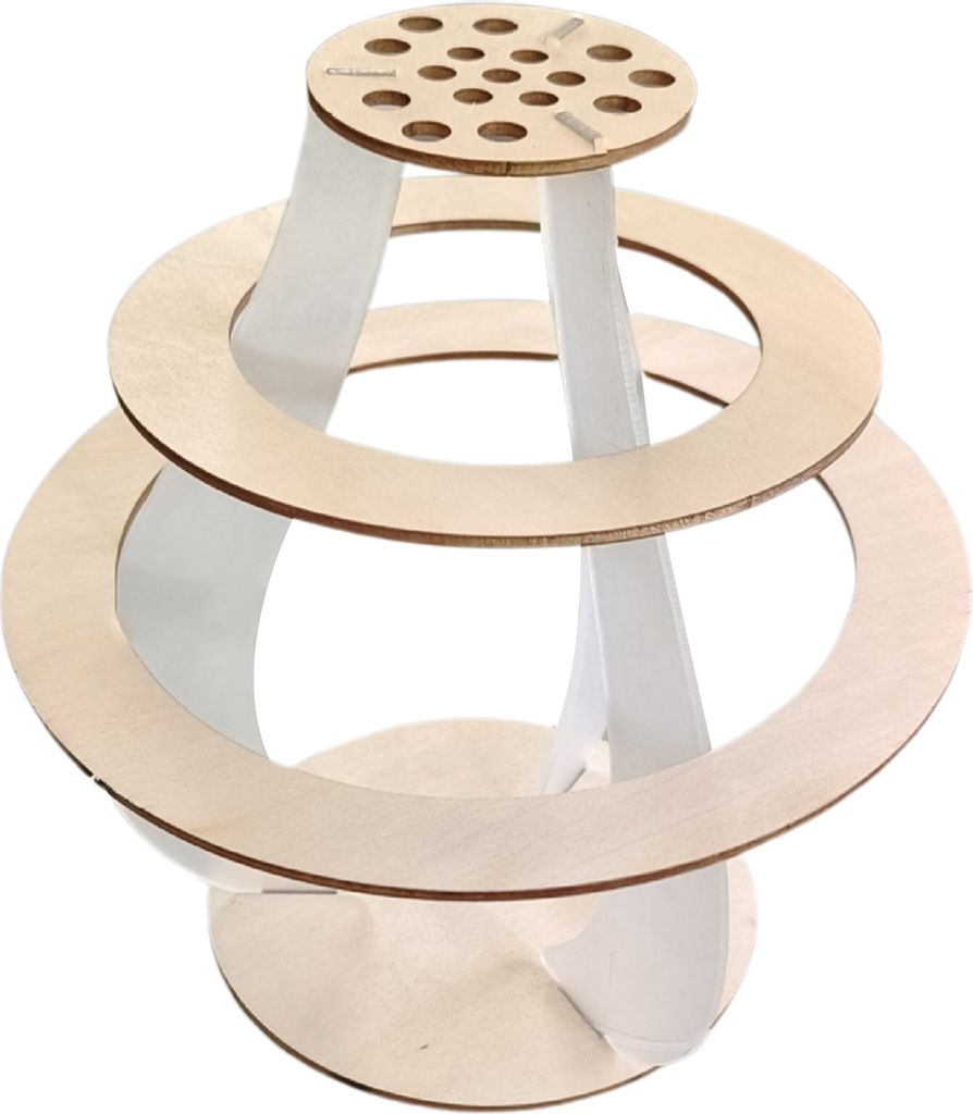 Holzpuzzle-Blumenvase mit Stielhalter, robuster DIY-Baustein, Blumenstrauß-Präsentationsständer, Home-Office-Desktop-Dekoration