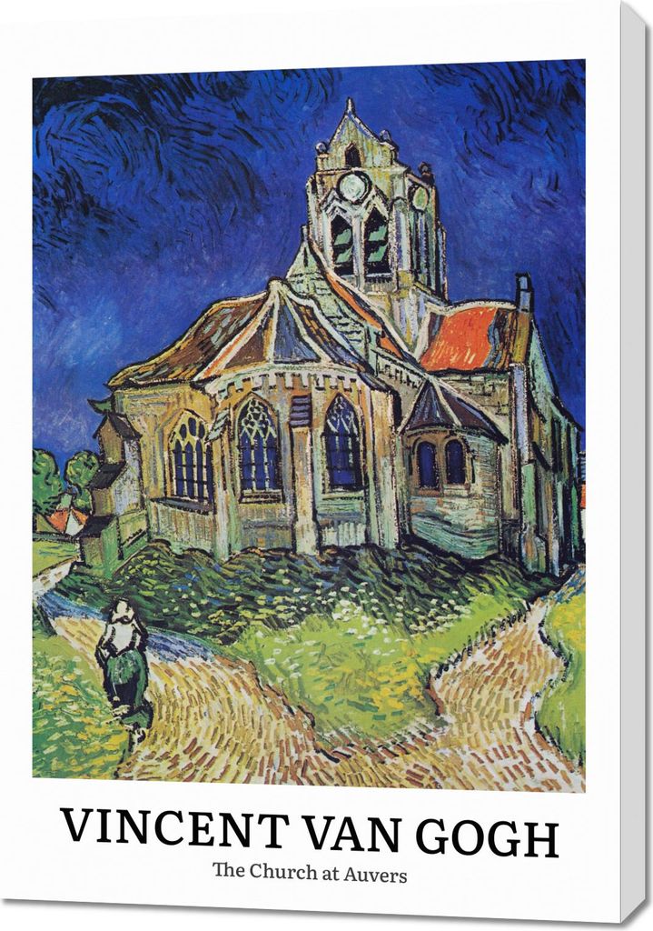 Bild 70x100cm Design Auvers, Van Gogh Vintage für das Wohnzimmer