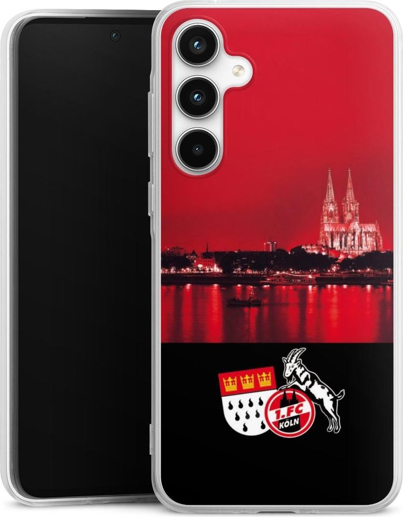 DeinDesign Handyhülle für Samsung Galaxy A35 5G Silikon Hülle Case Smartphone Schutzhülle 1. FC Köln Offizielles Lizenzprodukt Skyline