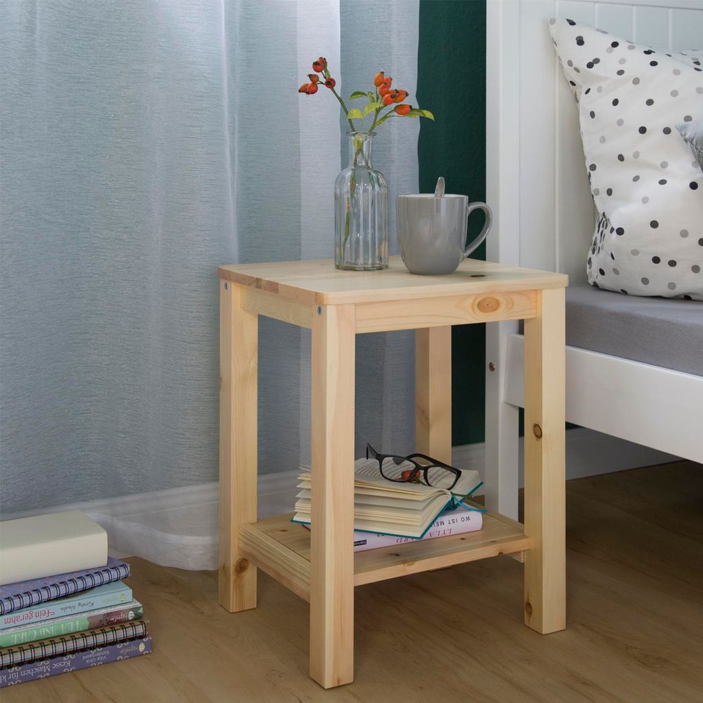 Table de chevet en bois table de nature canapé table Image du produit 