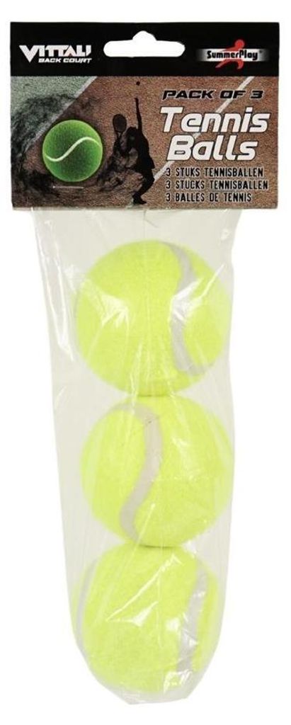 Letní tenisové míčky, žluté, průměr 6,3 cm, sada 3 kusů Obrázek produktu 