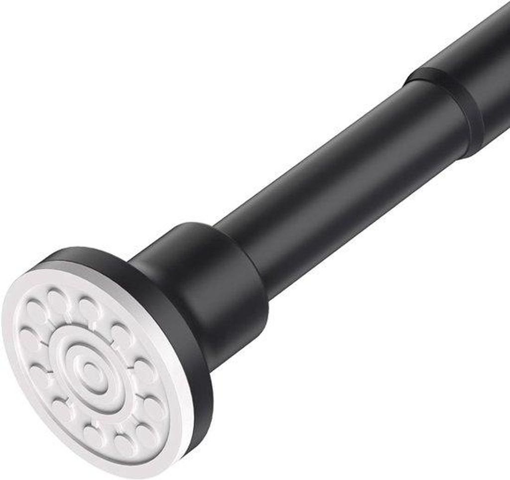 Einstellbare Duschtrennstange schwarz rostfrei 74-255 cm