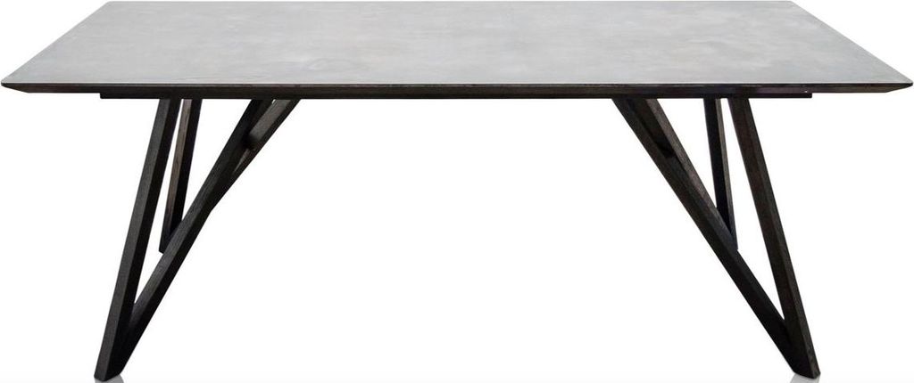 Casa Padrino Esstisch mit mineralbeschichteter Tischplatte - Luxus Esszimmermöbel