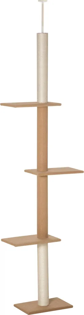 Arbre à grimper pour chats du sol au plafond, hauteur ajustable en kaki