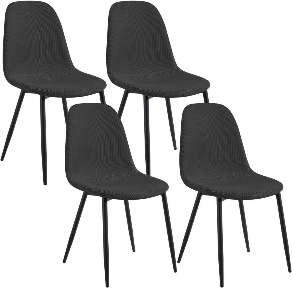 EUGAD 4×Esszimmerstühle mit Rückenlehne, Polsterstuhl Produktbild 2