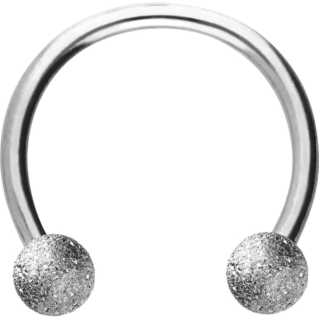 Ohrpiercing, Nasenpiercing, Septum Piercing Chirurgenstahl Hufeisenring DIAMANTOPTIK Silber Innendurchmesser: 10mm + Stabstärke: 1,2mm