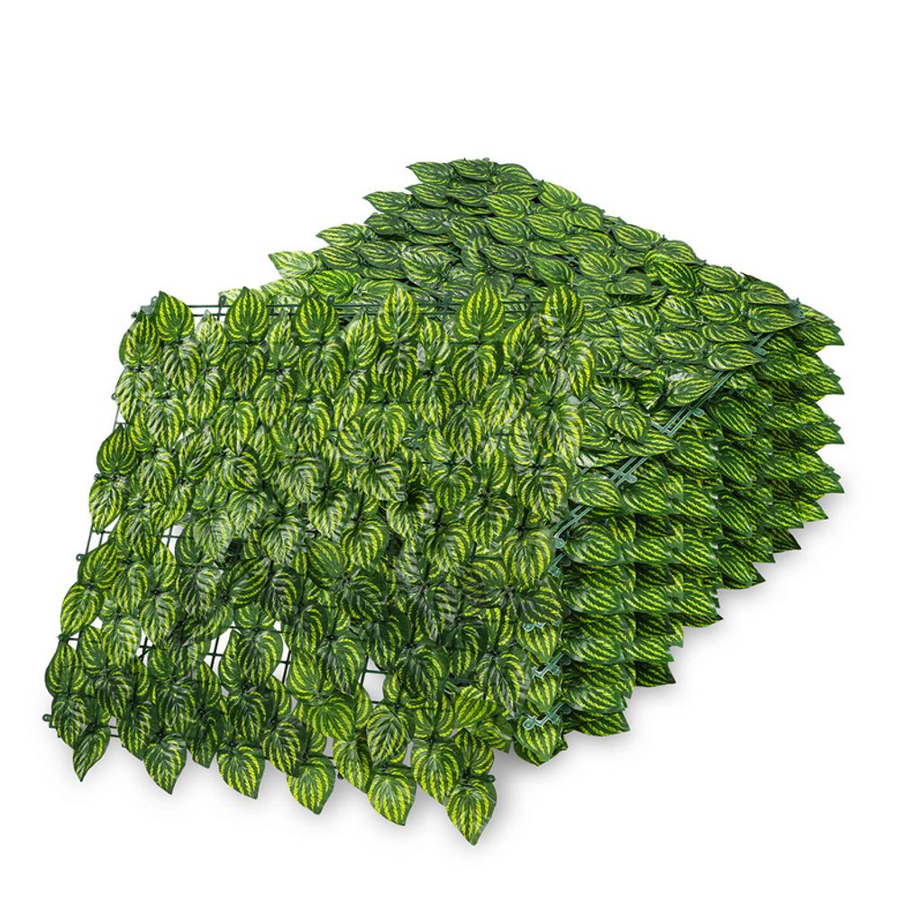 Jiubiaz Sichtschutzhecke Windschutz 1*3M Efeu Sichtschutz Balkonverkleidung Blätterzaun,Wassermelonenblätter