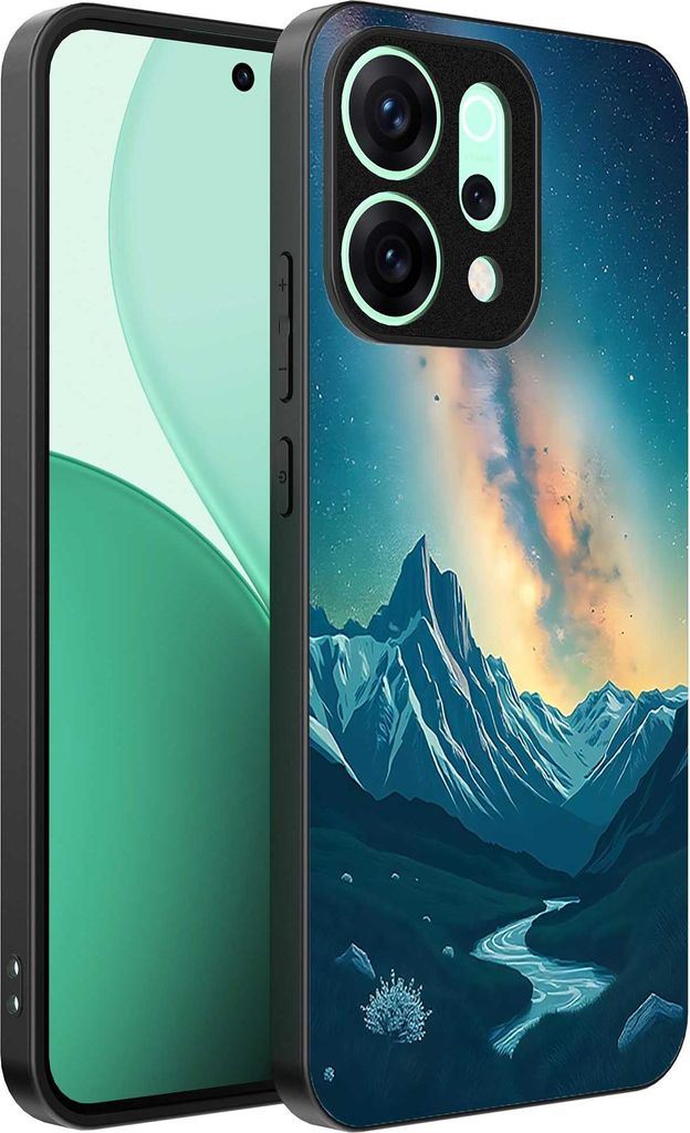 Geeignet für Oppo Reno 14 Telefon Fall mit Sternenhimmel Impressum - TPU Backcover Fall mit Raum und Milkyway Design - Smartphonica