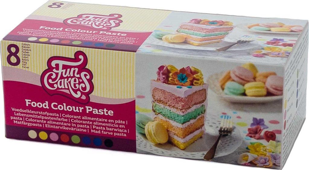 FunCakes FunColours Paste Food Colour Set 8 x 30g