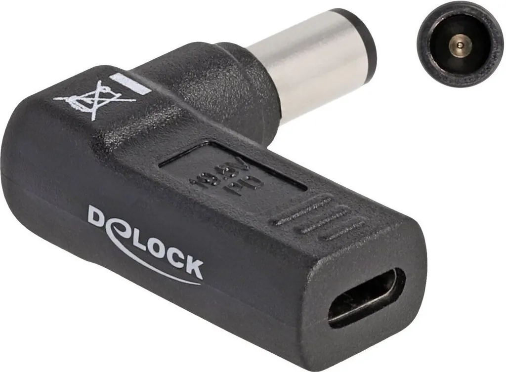 Adaptateur Delock USB Type-C vers Dell avec port femelle et embout rond