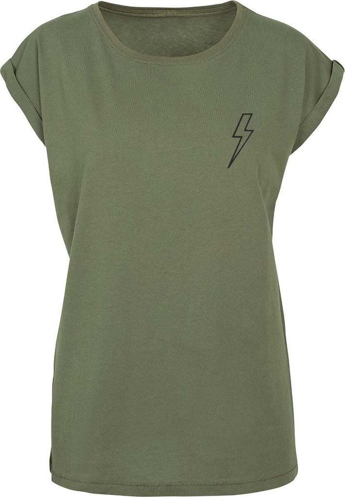 AC/DC T-Shirt Damen High Voltage oliv Band-Merch, Bands 100% Baumwolle XL