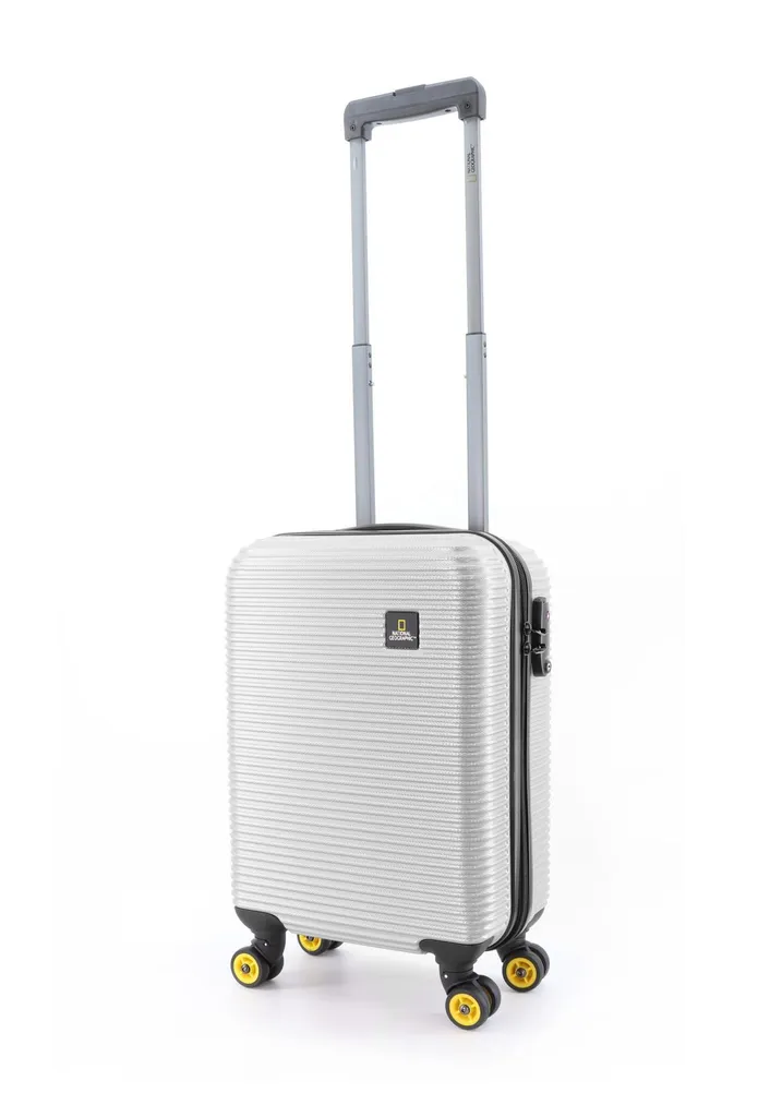 National Geographic Abroad Valise de Voyage Argent avec Roues Doubles