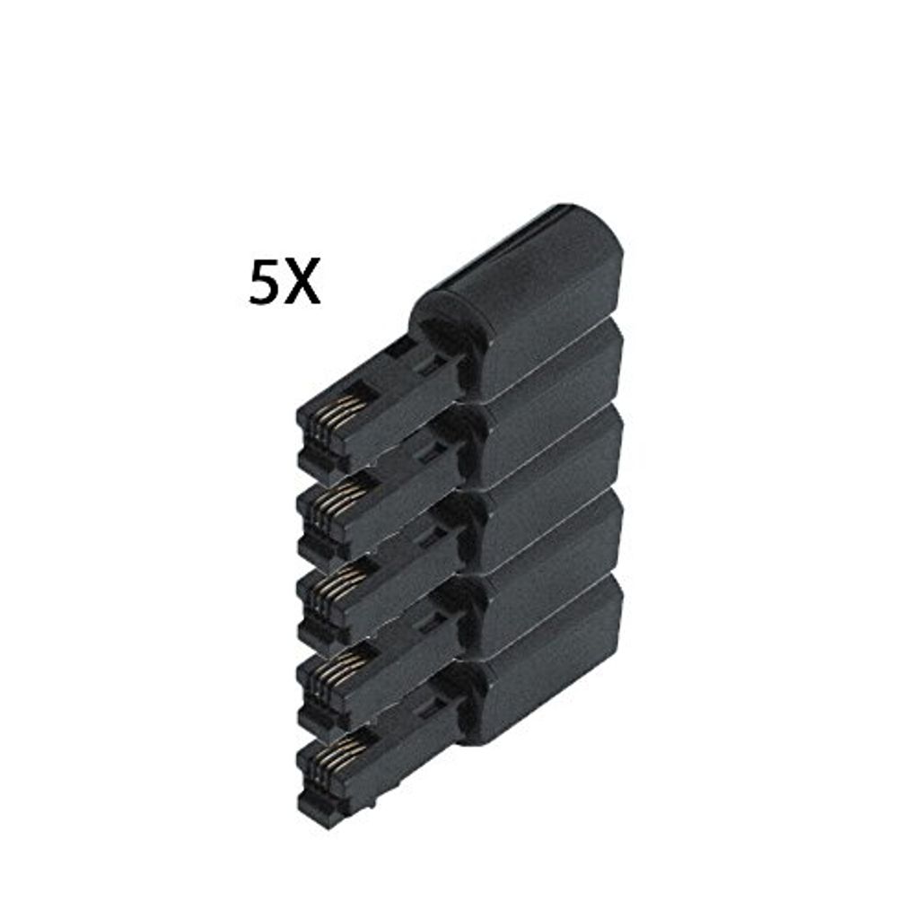 TPFNet 5er Pack Premium Entwirrer für Telefonkabel schwarz Produktbild 