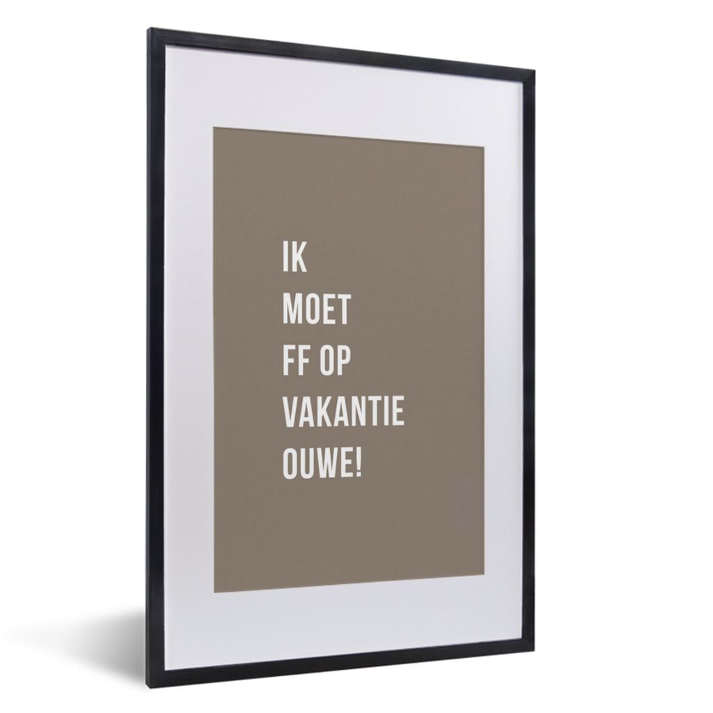 MuchoWow® Gerahmtes Poster Zitate - Ich brauche ff, um in Produktbild 