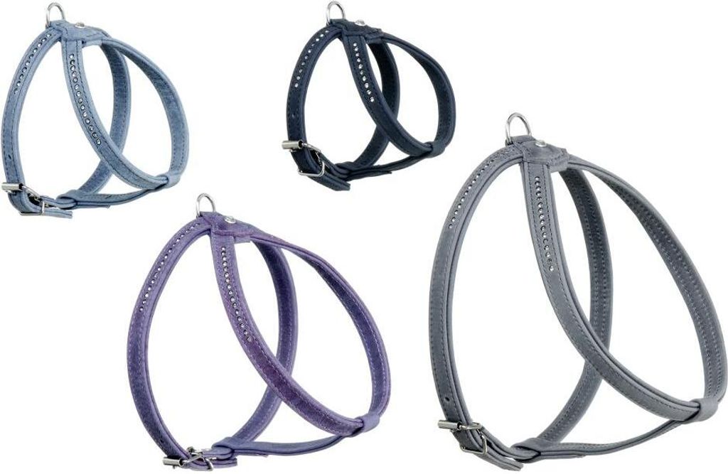 Karlie Buffalo Denim Strass Geschirr - Lavendel - 25-32 cm