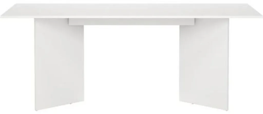 Table de repas rectangulaire pour 6 personnes blanche 200cm FAMILY