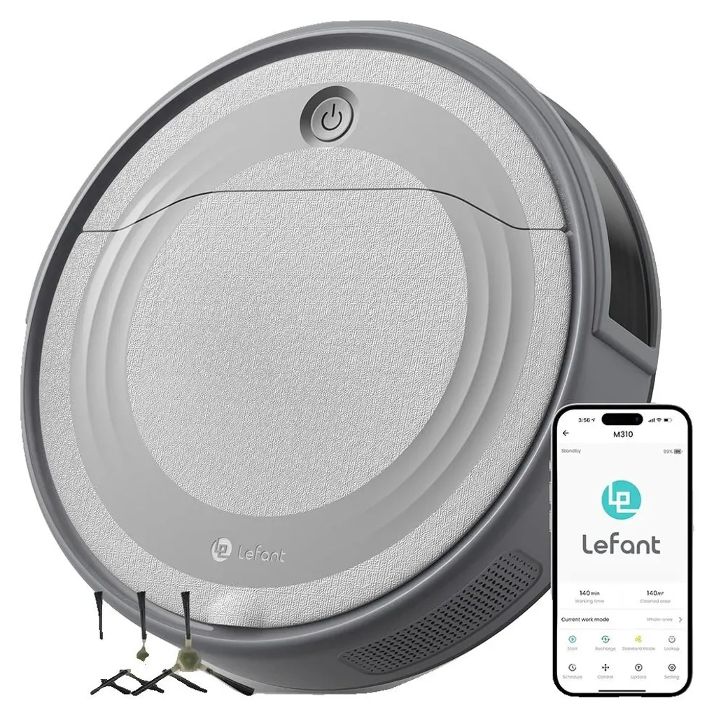 Aspirateur robot autonome avec filtre HEPA et grande autonomie 180 min