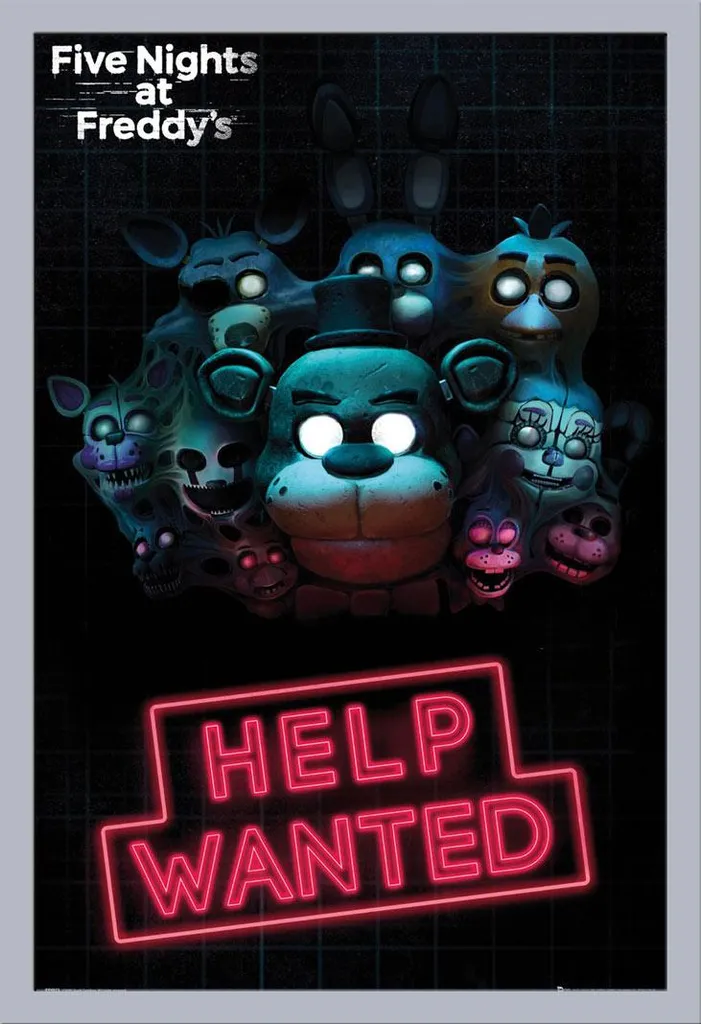 Offerta Poster Five Nights at Freddy's con Cornice Rimovibile Argento