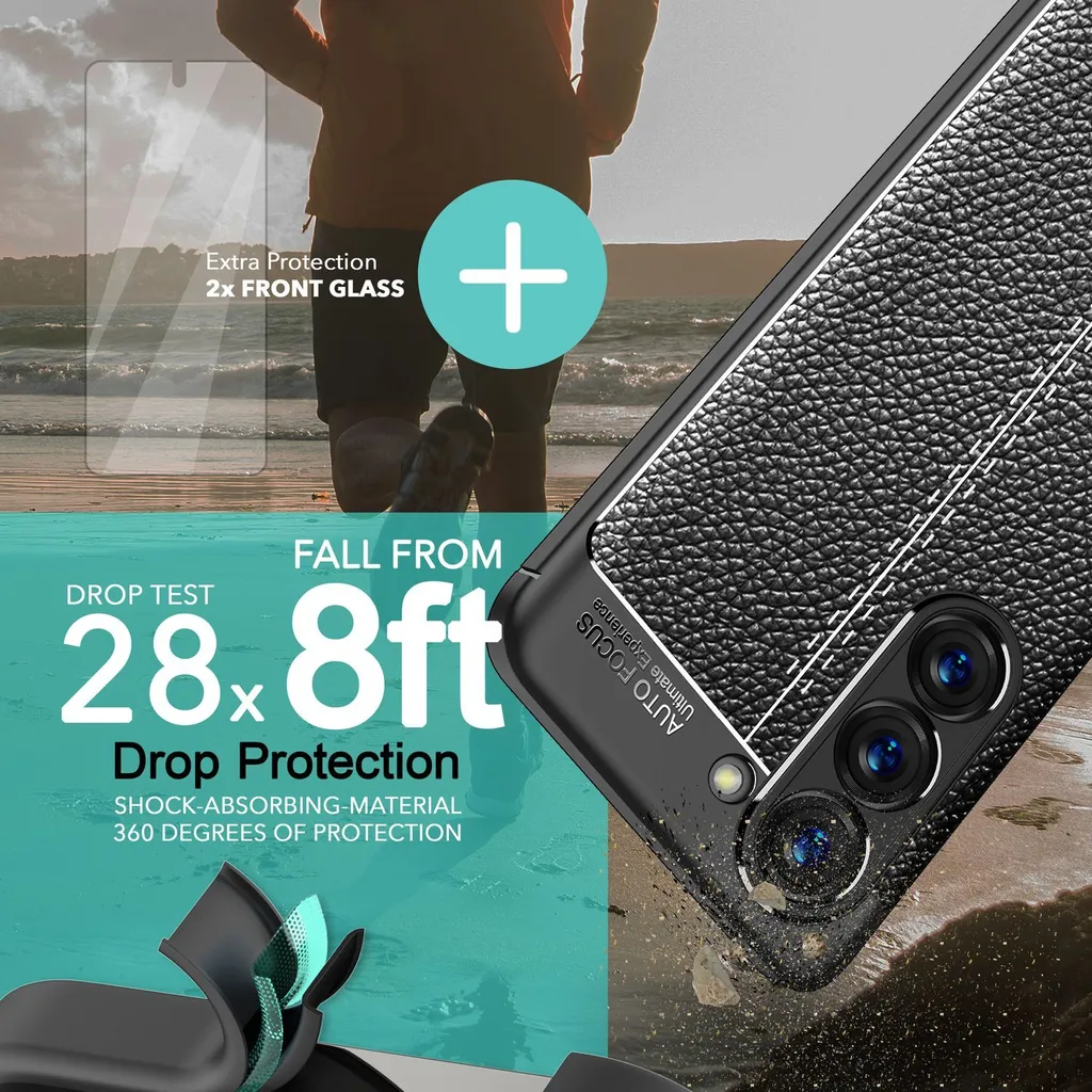 Cover Silicone Effetto Pelle S23 Plus + 2 Screen Protector | Slim Fit - 2