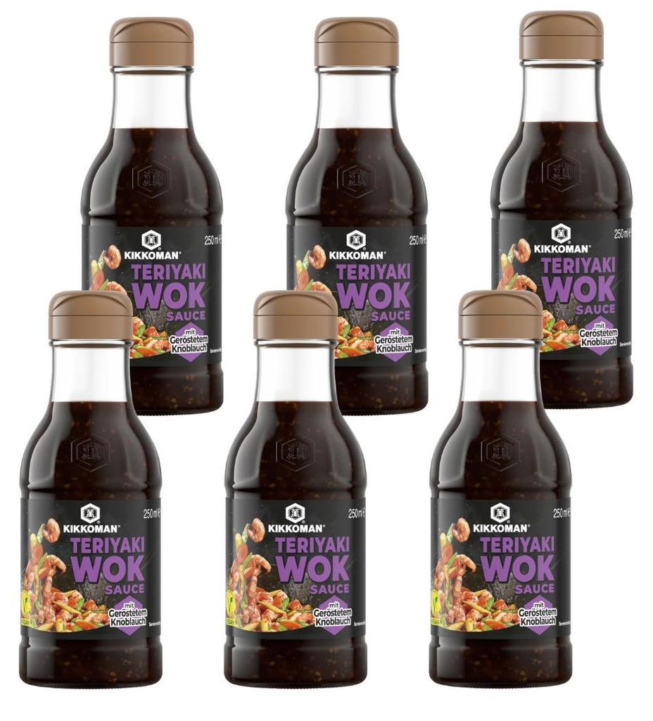 Kikkoman Teriyaki Knoblauch Sauce - 6x 250ml Produktbild 