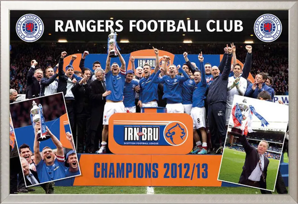 Poster Rangers Champions 12/13 avec cadre Maxi aluminium Shinsuke argent