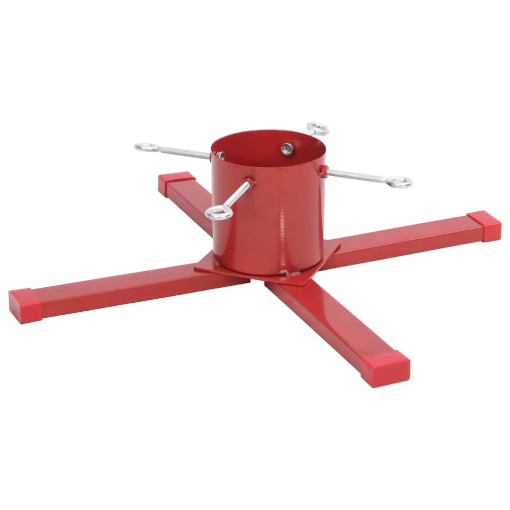 Support sapin de Noël rouge 61x61 cm - Base en acier stable et durable