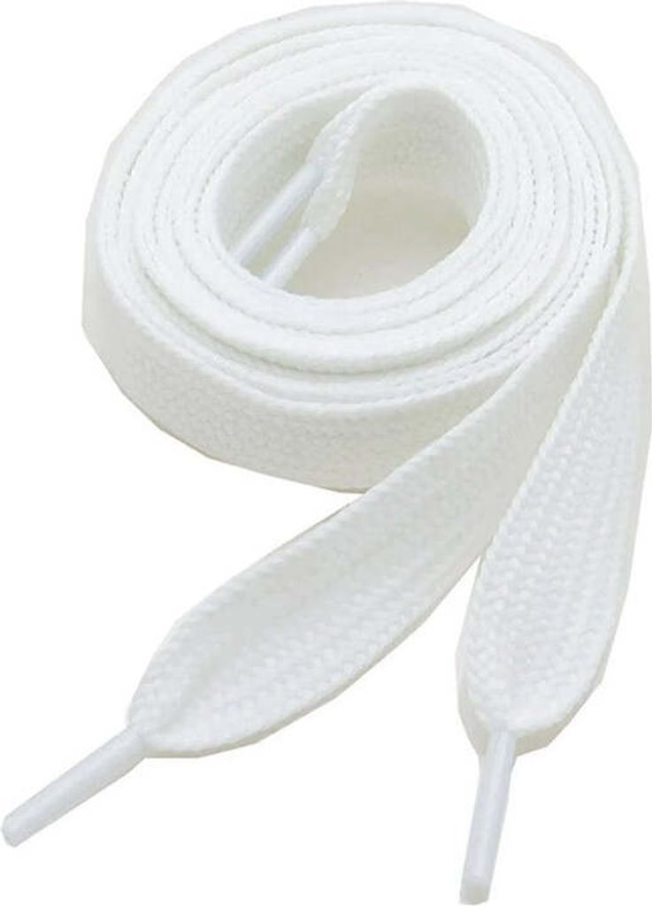 Flache Schnürsenkel - Breit - 20mm - Weiss - 140 cm Produktbild 
