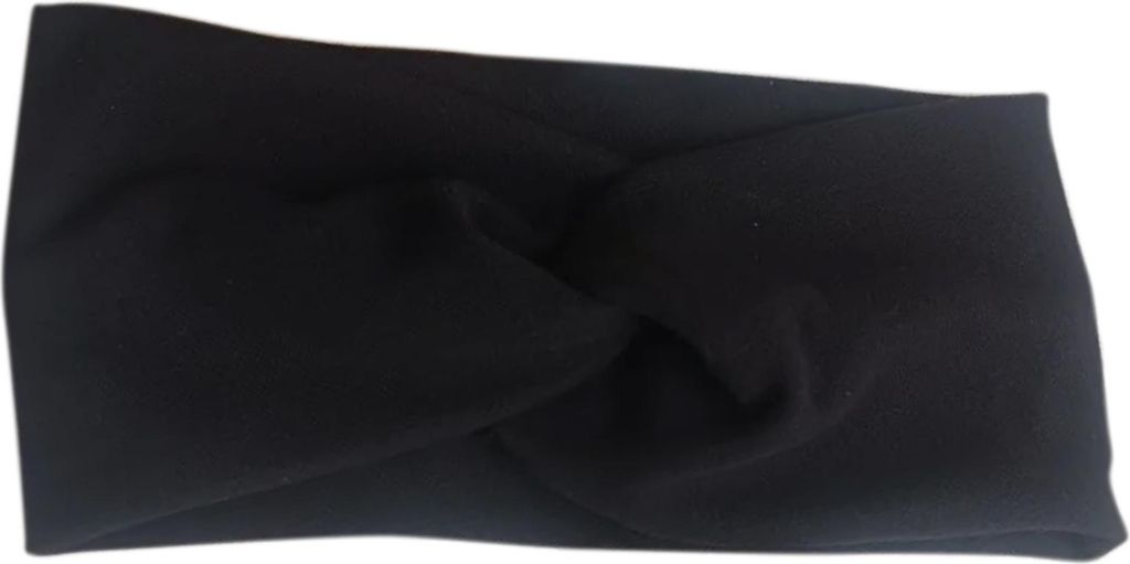 Basic-Haarband aus weichem Jersey uni in klassischem Schwarz