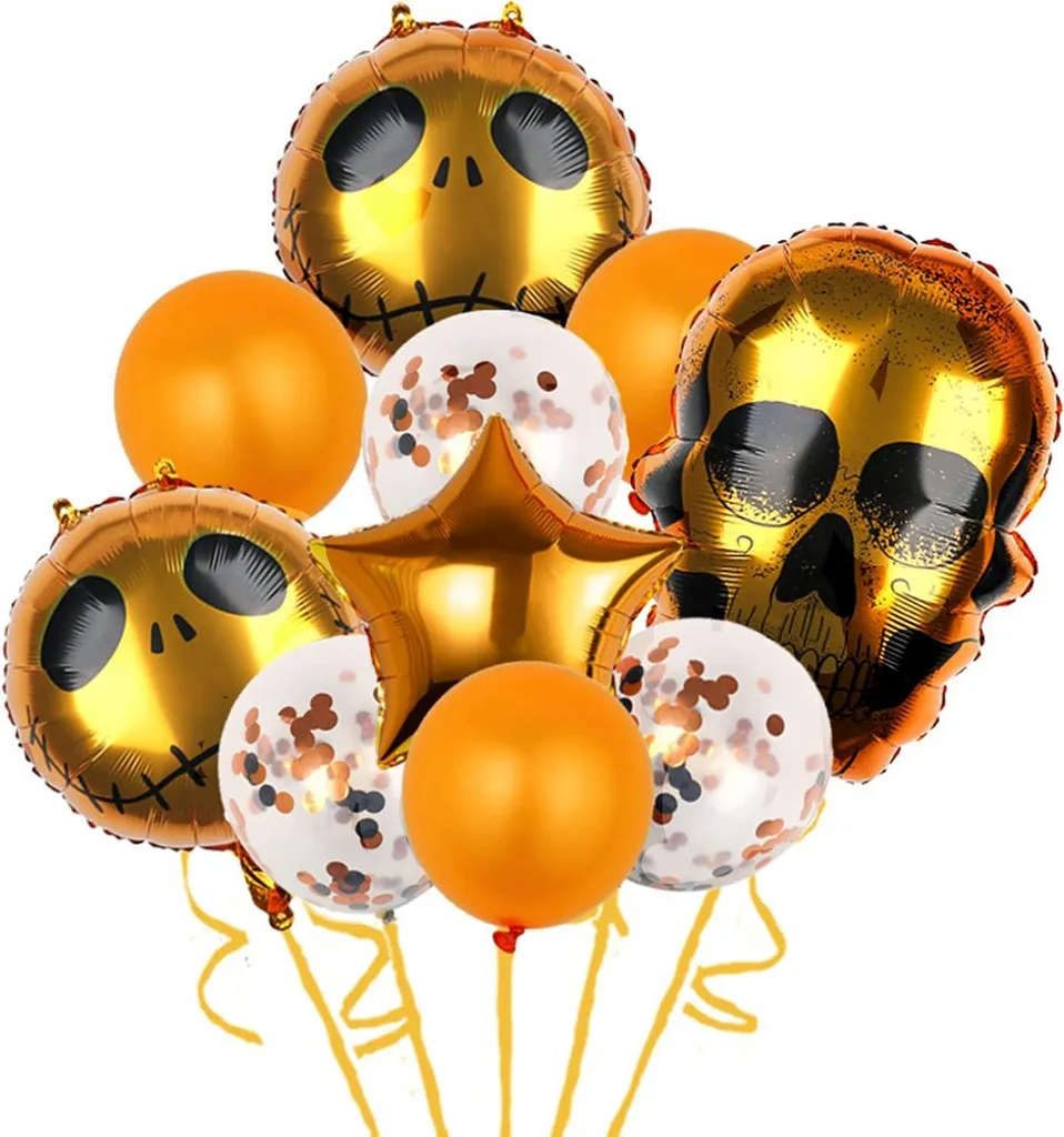 Ballons de Halloween Résistants : 28 Pièces en Latex aux Motifs Variés