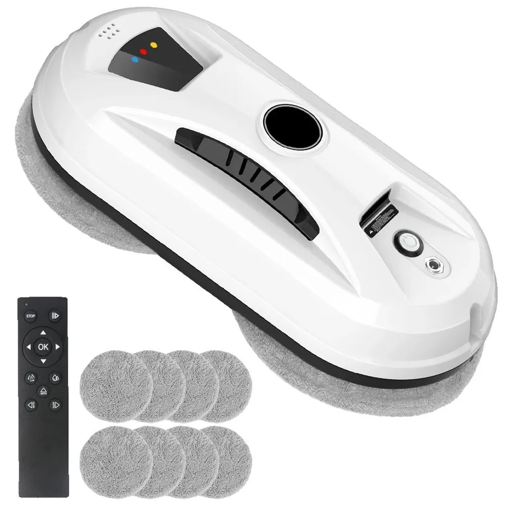 Robot lave-vitres blanc pour grandes baies vitrées, aspiration 5600 Pa