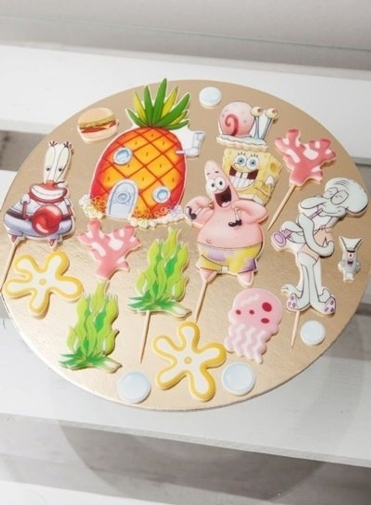 Sweetfanaberia | Tortendekoration Set SPONGEBOB - 18 Teile Produktbild 6