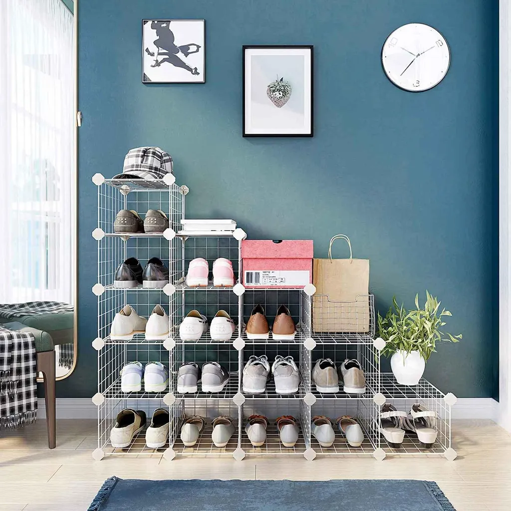 Support chaussures en métal ajouré modulable et résistant à l'usure - 2