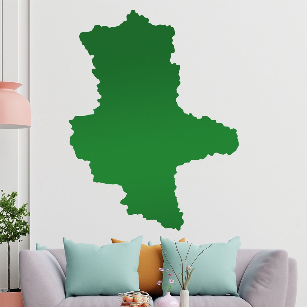 KIWISTAR Bundesland Sachsen-Anhalt - Magdeburg Bauhaus Dessau Wandtattoo in 6 Größen - Wandaufkleber Wall Sticker - Dekoration, Küche, Wohnzimme...