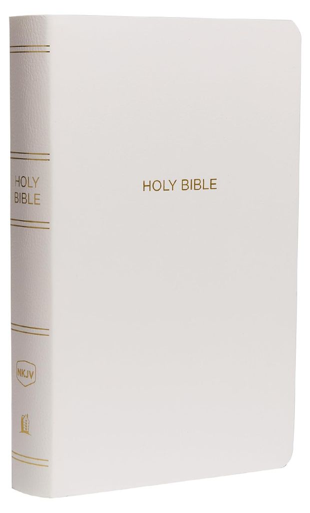 NKJV, Gift and Award Bible, Leather-Look, White, Red Letter Produktbild 