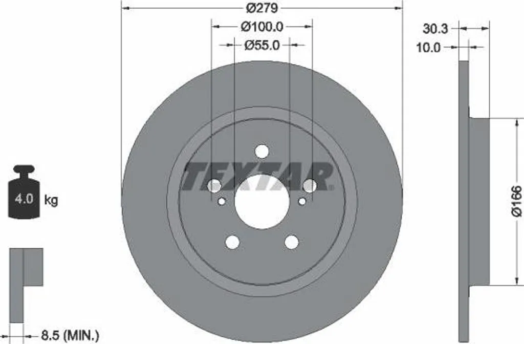 Disque de frein pour entretien de compacte CT et berlines