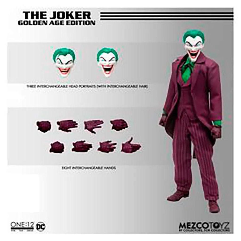 Mezco Toys Dc Comics Aktion 1/12 The Joker Golden Age Edition Figur 16 Cm Lila Lila One Size