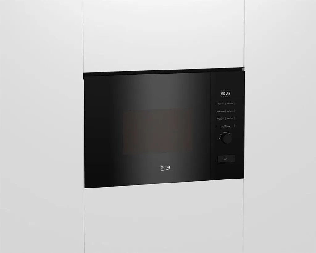 Four Micro-ondes Combiné Gril Beko 20 Litres Noir Encastrable Design
