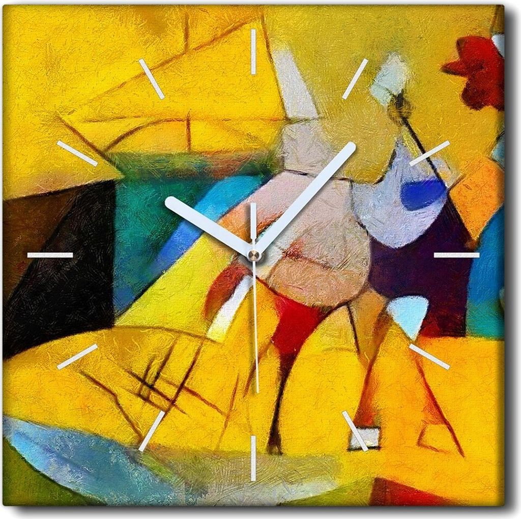 Coloray Uhr auf Leinwand 30x30 cm Wand Uhr Dekoration Produktbild 