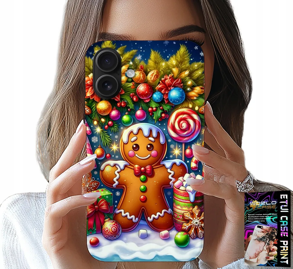 Custodia Per Iphone 16 - Pan Di Zenzero, Disegni Di Caramelle + Vetro