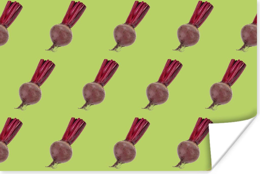 MuchoWow Poster Gemüse - Rote Bete - Grün 90x60 cm - Schlafzimmer