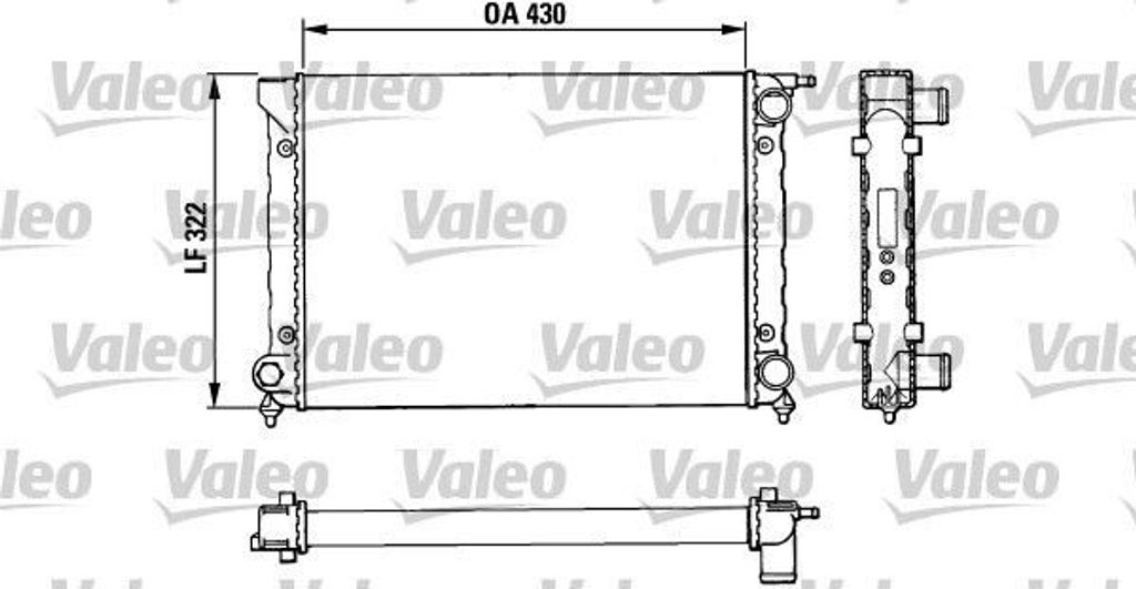 VALEO 883820 - OE 191121253C Kühler, Motorkühlung für Corrado (53I), Golf Cabriolet (1E)