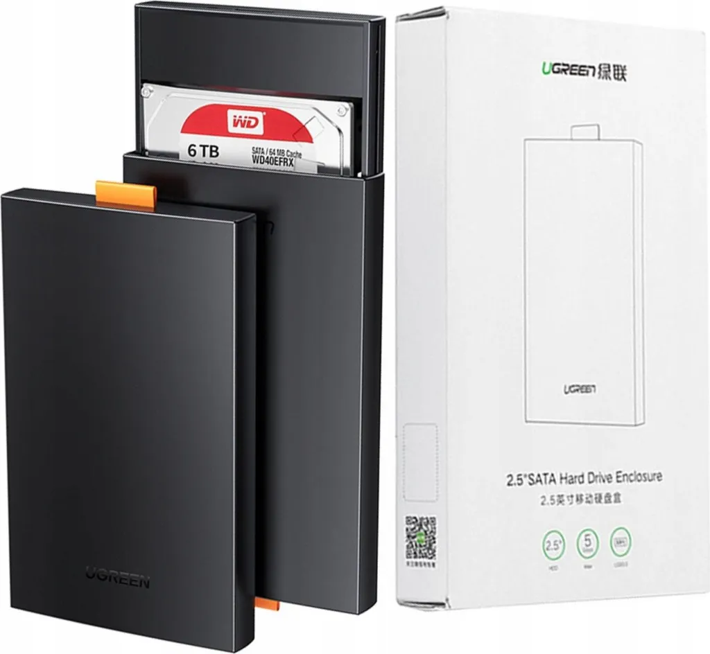 Case Esterno Ugreen CM237 SATA 2.5" USB 3.0 UASP 5Gbps Nero