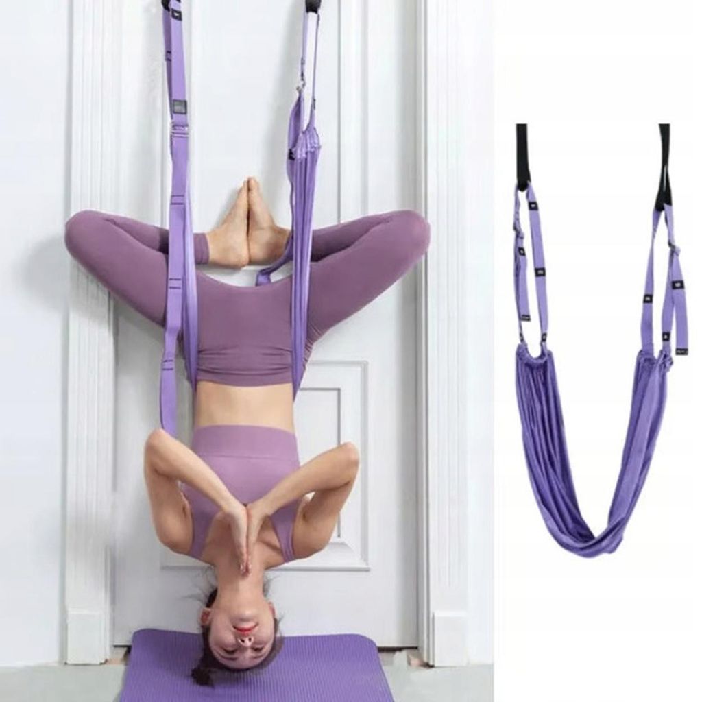 Aerial Yoga Hängematte Fitness Band Yoga Pilates Dehnung Rücken Training zuhause elastisch belastbar 150 kg
