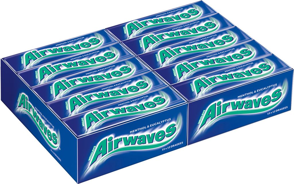 Wrigleys Airwaves Menthol & Eukalyptus Kaugummi 30 Pack Produktbild 