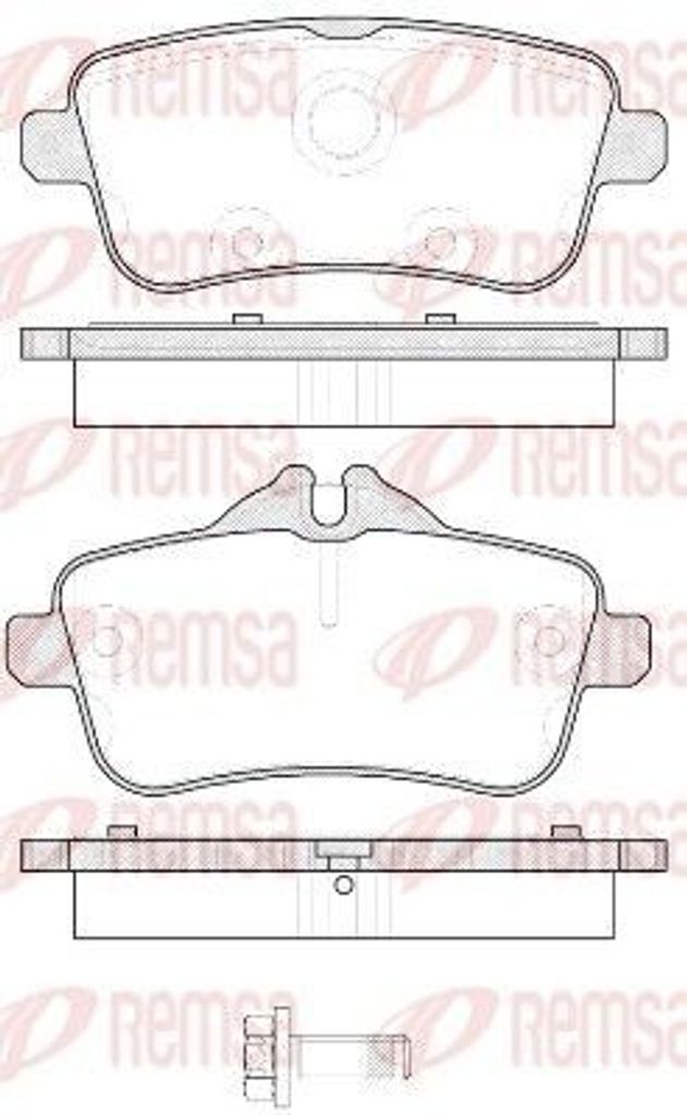 REMSA Bremsbeläge Satz Hinten Bremsklötze passend für MERCEDES-BENZ A-Klasse (W176) 1503.00