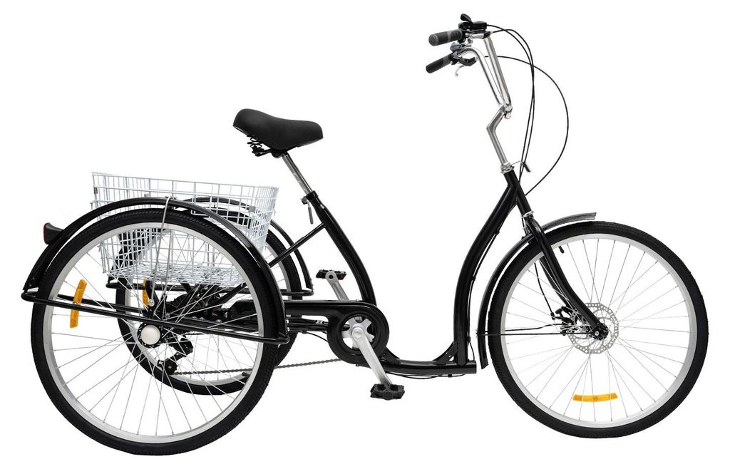 Driewieler Volwassenen Zwart - 6 Versnellingen - 26 Inch Productafbeelding 