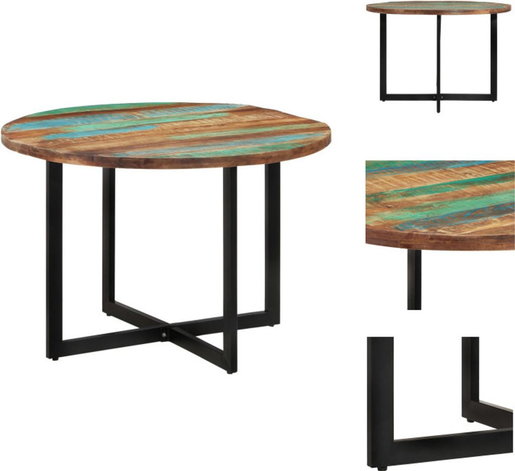 vidaXL Esstisch 110x75 cm Altholz Massivholz - Esstische